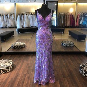 Sweetheart  Neckline Sequin Gown